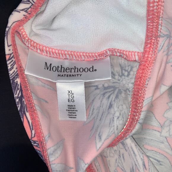 Motherhood Maternity Tankini Top, XL Pink and Blue Pre-Loved - Picture 6 of 6